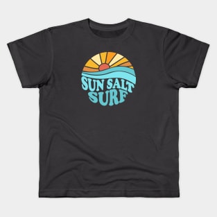 Sun Salt Surf Retro Beach Kids T-Shirt